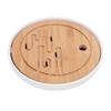 Round Tea Tray Simple Compact Chinese Kung Fu Wooden Water Storage Drainage Tea Tray for Office