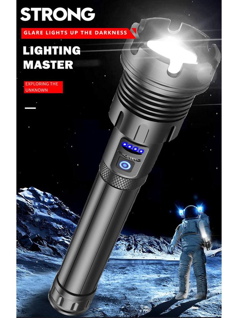 High-Powered Outdoor Flashlight - XHP160 & P90/P70 Emergency Rechargeable Camping Light