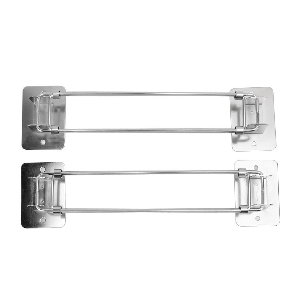 RV Shower Corner Storage Bar 195 to 345mm Adjustable Stainless Steel Rod for Corner Shelves In Camping Vehicle Trailer