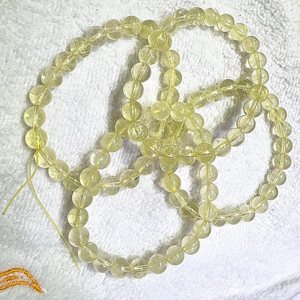 Natural Lemon Yellow Citrine Beads: 7A Grade Round Beads for DIY Women's Fresh Style Bracelets and Jewelry Crafting