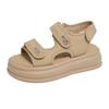Casual sports style Roman sandals women's summer new muffin thick sole heightening Velcro seaside beach shoes