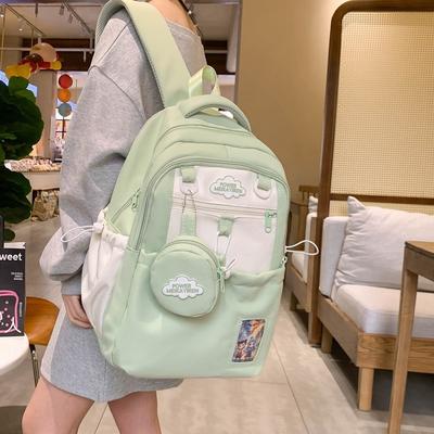 The New Schoolbag Is High-value, Fresh and Sweet, Candy-colored Backpack, Lightweight and Large-capacity Backpack for Junior High School Students.