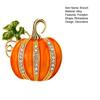 Broche de Halloween Liga Folhas Verdes Laranja Esmalte Broche de Abóbora Festivo Strass Mulheres Meninas Alfinete de Lapela Casamentos Banquete Broche Alfinete de Ação de Graças