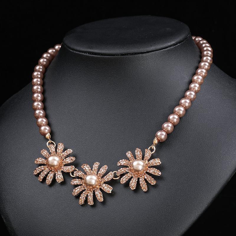 3pcs Draweye Flowers Zircon Sets Zircons Evening Partyy Wedding Bridual Earrings for Women Vintage Fashion Elegant