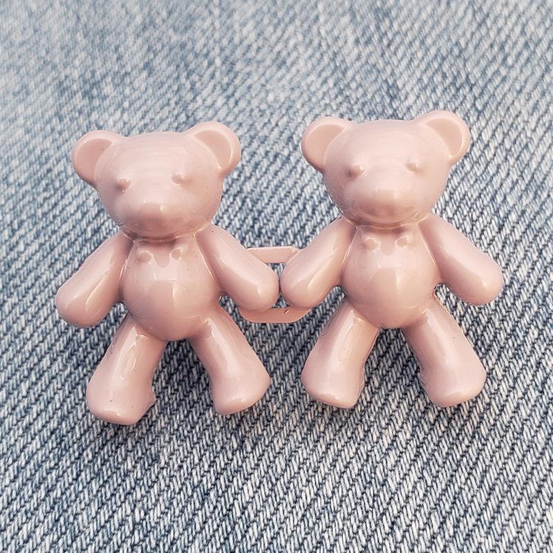 Bear Waist Slimming Adjustable Button Jeans Buckle - Detachable Tightening Pair