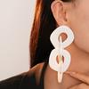 European and American Acrylic Irregular Geometric Silver Needle Earrings Personalized Internet Celebrity Exaggerated Earrings 