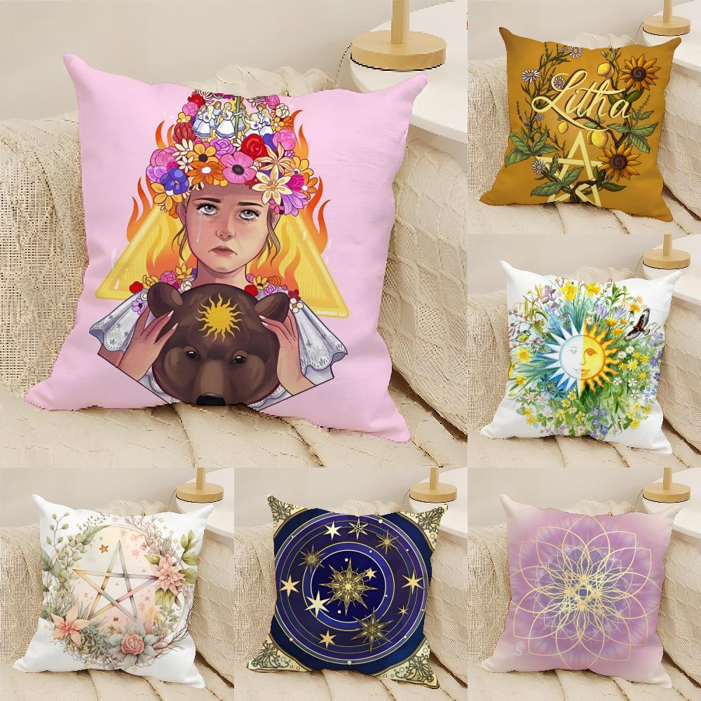 Nordic Midsummer Festival Pillow Case Linen Cushion Covers For Decorative Sofa Home Pillows Case Car Chair Pillows Cases