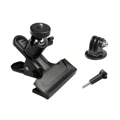 Camera Clip Clamp Flash Holder Mount with 360 Swivel Photography Ball-Head 1/4" Threaded Screw for Gopro Dji Action Camera