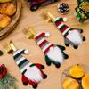3pcs Exquisite Christmas Gnome Cutlery Cover Cartoon Xmas Tableware Storage Bag  Home Xmas Decor