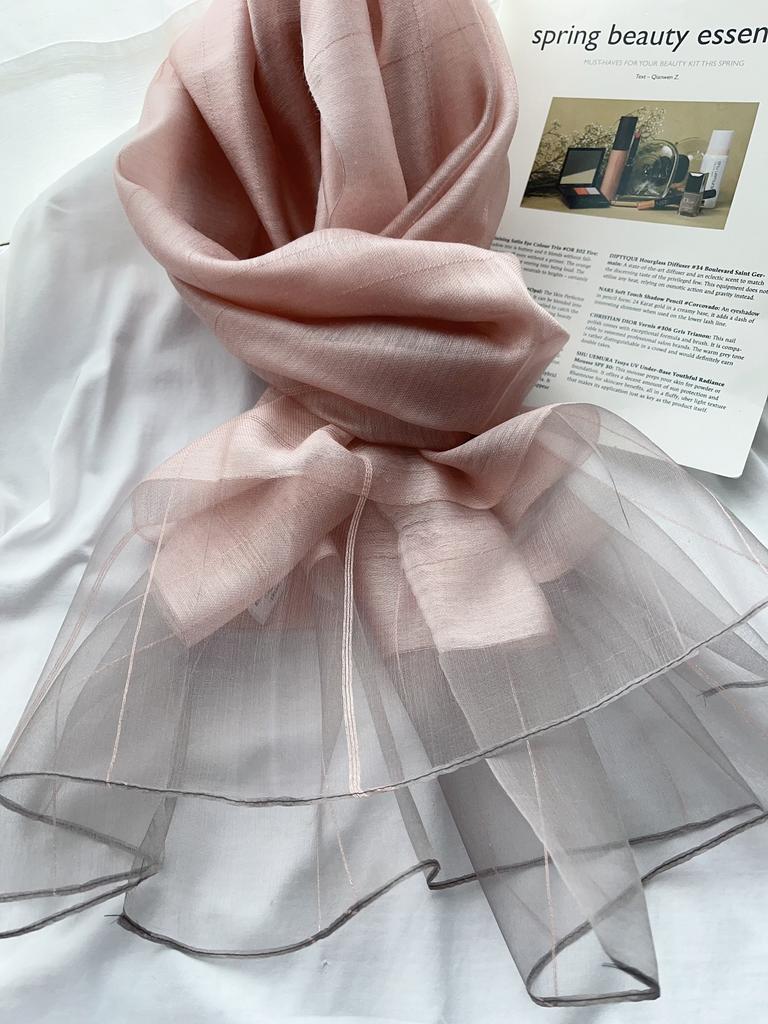 Spring And Autumn Mulberry Silk Celebrity Long Silk Scarf Simple Temperament Mom Versatile Scarf Clothing Matching