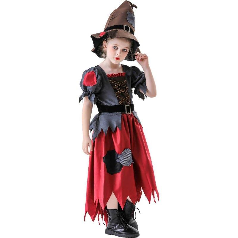 Halloween Carnival Party Little Witch, Little Girl Stage Acting Role-playing Children's Costumes