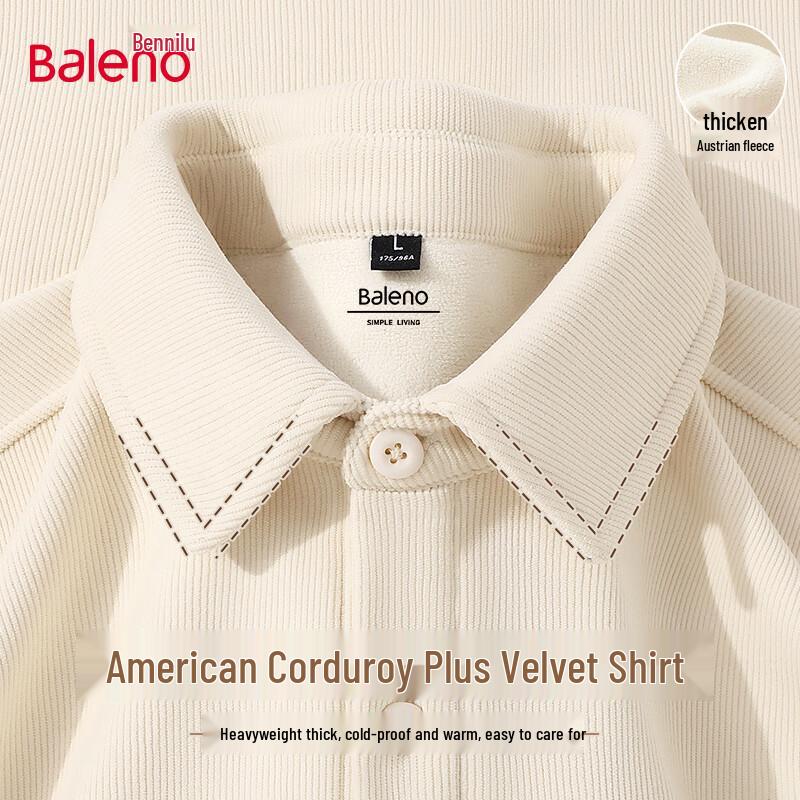 Baleno Men s Fleece-Lined Corduroy Shirt Jacket XL
