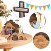 Wooden Empty Tomb Easter Scene Decoration Jesus Nativity Scene Decor  for Desktop Decoration