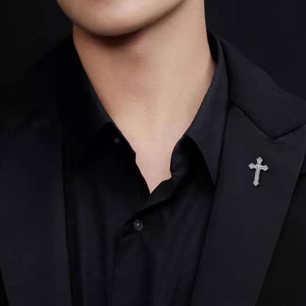 Broche de Cruces Modernas para Hombre Pin de Solapa Clásico para Hombre Ideal para Reuniones de Negocios y Entusiastas de la Moda