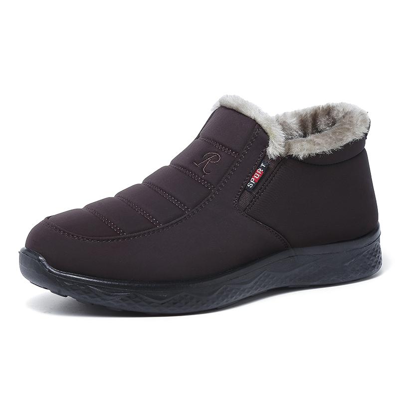 Winter Men Shoes Fashion Warm Men s Snow Boots Hiking Sneakers Winter Comfortable Boots for Men Ankle Boots Unisex Working Shoes 35 кофейный