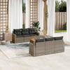 VidaXL Garden Furniture Set with Cushions 7 Pcs Grey Woven Resin 3224016