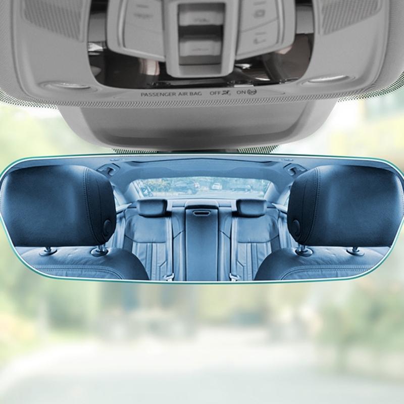 Automotive Frameless Interior Mirror with Wide Angle Curved Surfaces & Scratch Resistant Glass Coating for Vehicles