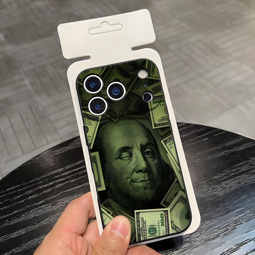 Luxury D-dollar US-S Phone Case For IPhone 17 Air 16 E Pro Max 15 14 13 Mini 12 Pro 11 Max Plus Black Soft Shell