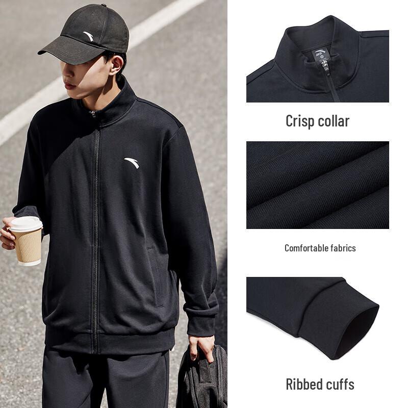 Anta Men's Full-Zip Stand Collar Sport Jacket
