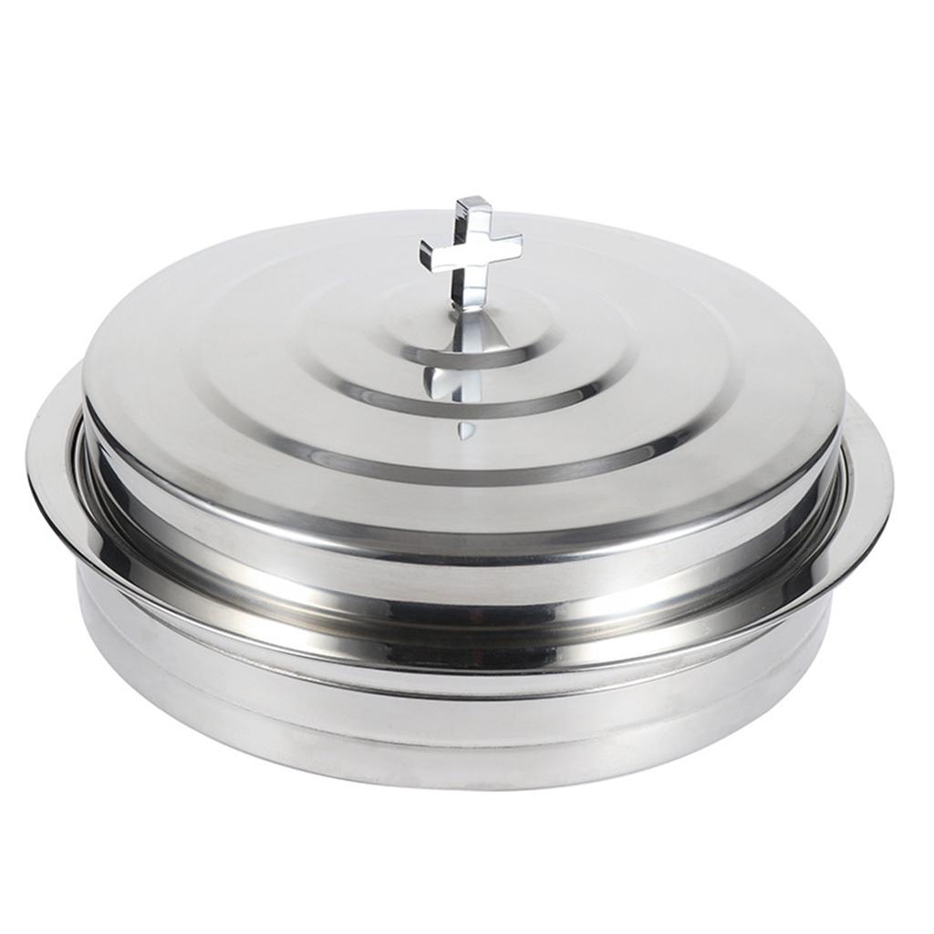 Heavy Duty 304 Stainless Steel Communion Tray With Lid for Religious Services 39 Slot Church Supplies Dinnerware