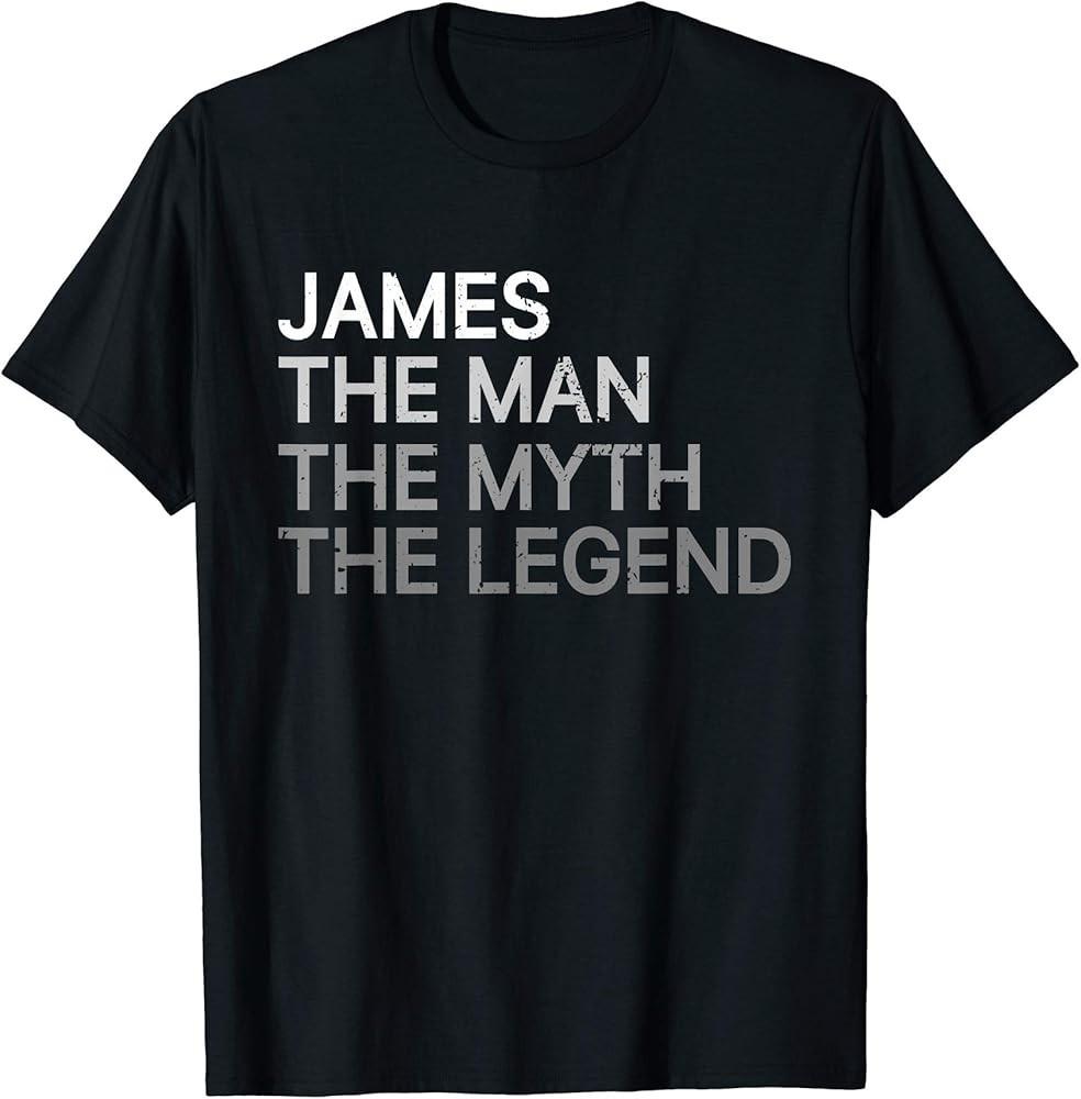 

Pop Shirts for Grandpa James The Man The Myth TShirt Unisex T-Shirt XXXL