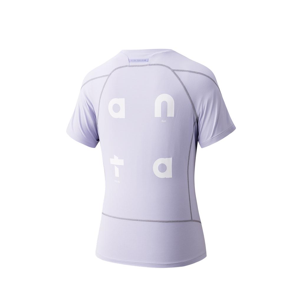 Anta Short Sleeve Knitted T-Shirt Summer 2026 Women tops Cool-Purple 962625106-3