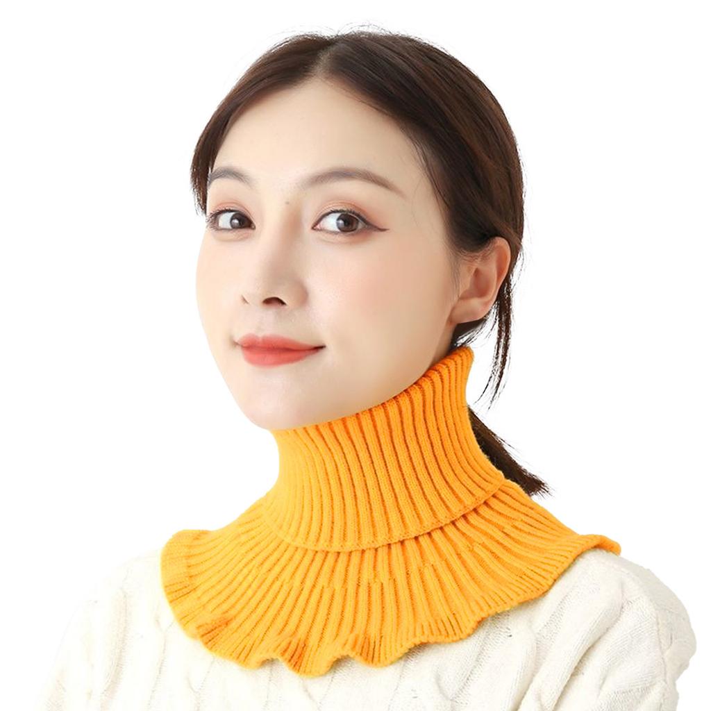 Women's Fake Collar, High Collar, Neck Protector, Windproof, Knitted And Warm Neck Cover