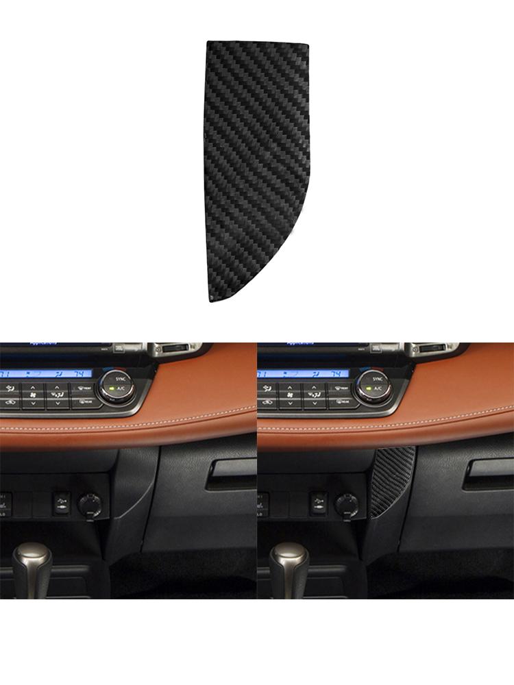 Black For Toyota RAV4 2013-2015 Car Interior Button Panel Decoration Protection Carbon Fiber Sticker Auto Styling Accessories
