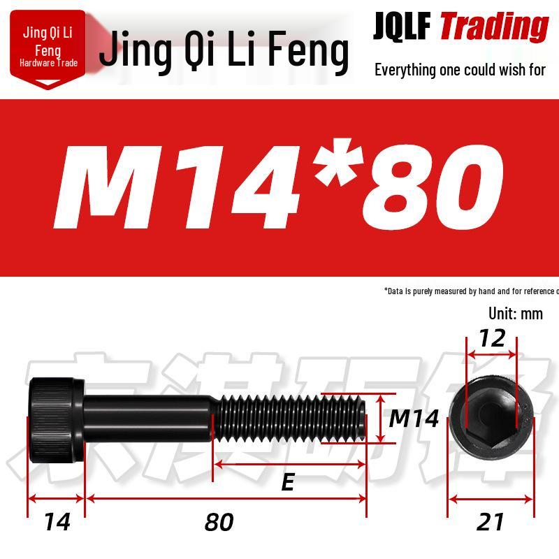 M6-M24 High-Strength Black Hex Socket Reverse Thread Cap Screw