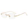 Luxury Brand Rimless Myopia Glasses Women Men Frameless Anti-blue Light Ultra-light Metal Thin Eyewear Diopter 0 To -5.0