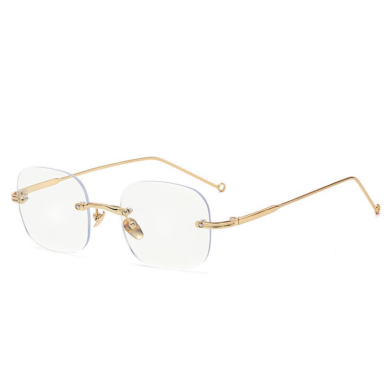 Luxury Brand Rimless Myopia Glasses Women Men Frameless Anti-blue Light Ultra-light Metal Thin Eyewear Diopter 0 To -5.0