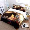 3pc,Soft,Comfortable,Breathable,Horse and Rose Pattern Printed Duvet Cover Set,Suitable for All Seasons,for Bedroom Guest Rooms