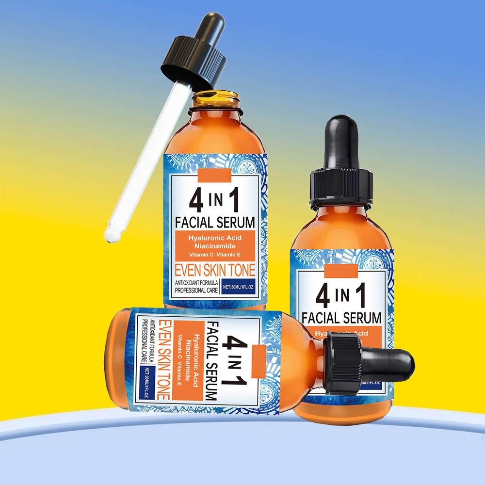 4 In 1 Face Serum Hyaluronic Acid Niacinamide Vitamin Anti-Aging Anti-wrinkle Deep Moisturizing Firming Skin Care