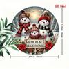Frosty Snowman Wall Art 2D Flat Metal Print 20x20cm Home Decor Holiday Gift