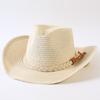 Popolare cappello da cowboy western classico europeo e americano intrecciato in paglia per uomo e donna moda outdoor stile OL cappello a cilindro intrecciato