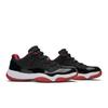 Air Jordan 11 Retro Low 'Bred' 2015 (Unisex) black / true red-white Vintage Basketball Shoes 528895 012