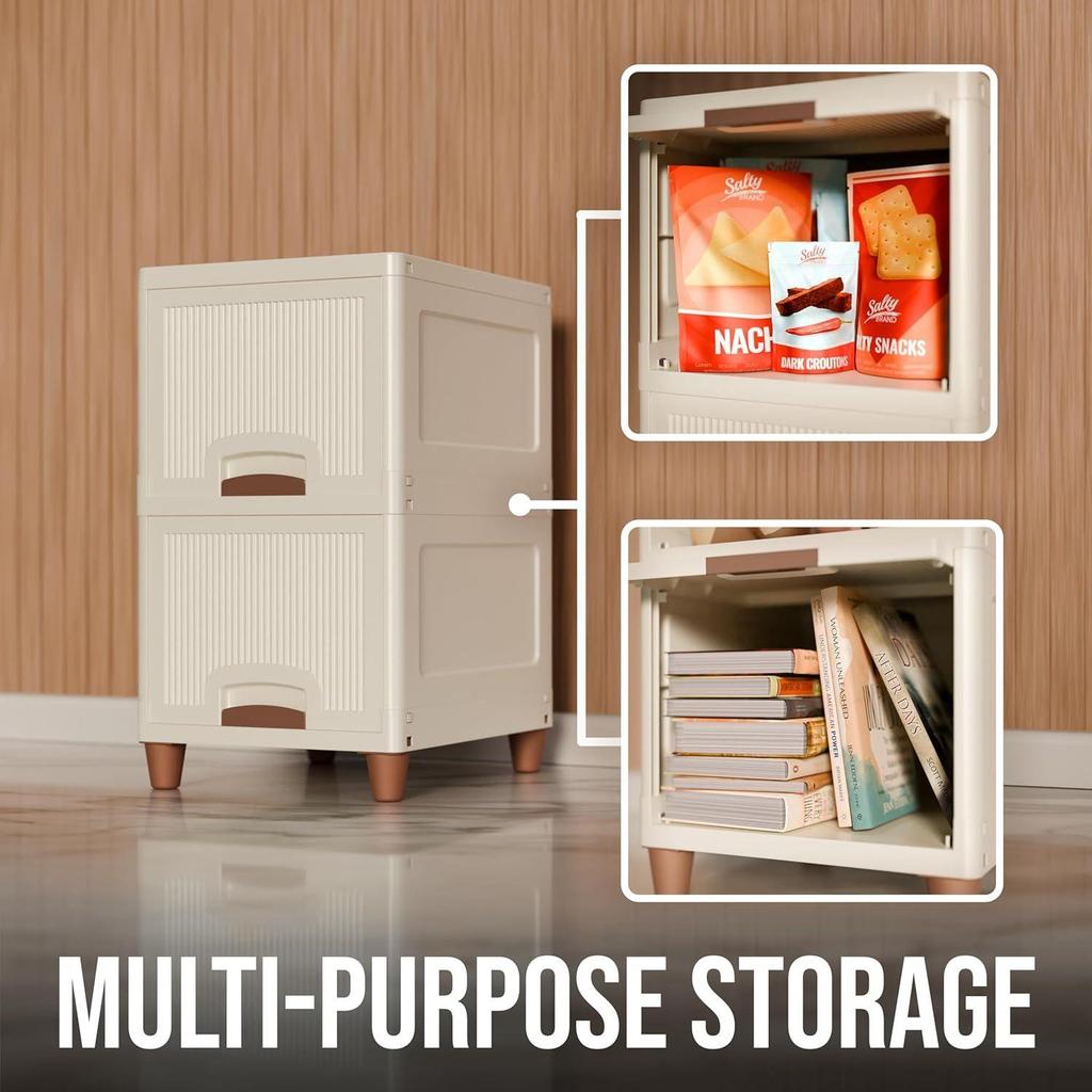 Multi-Purpose Organizer | Modular Storage Box for Clothes, Kitchen, Bedroom & Living Room | Stackable Rack, Space-Saving Wardrobe Cabinet