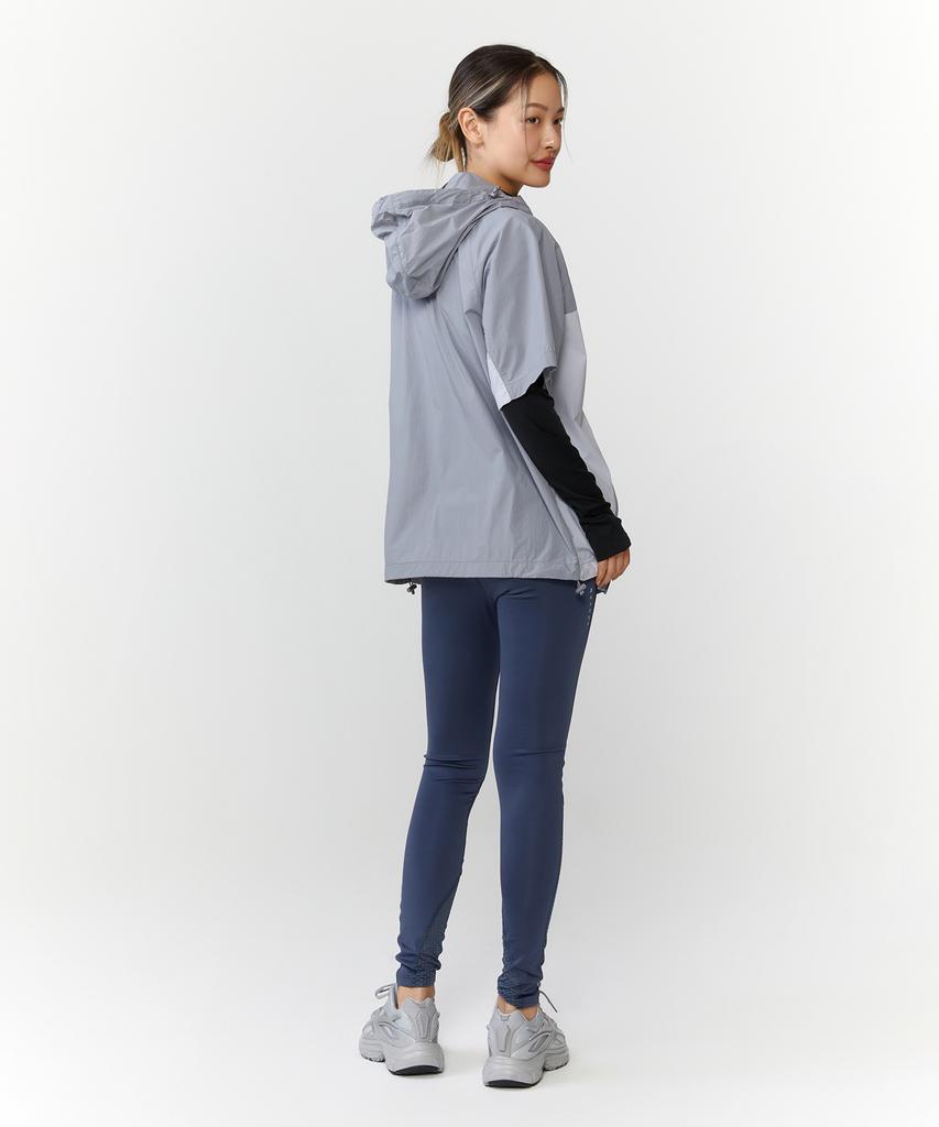 Reebok Hidden Ventilation Short Sleeve Hooded Anorak - Grey