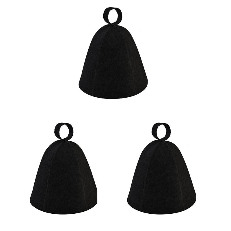 Sauna Hats Thicken Wool Felt Shower Cap Hair Turban Quickly Towel Drying Hats Felt Sauna Hat Men Dry Sauna Cap for Man
