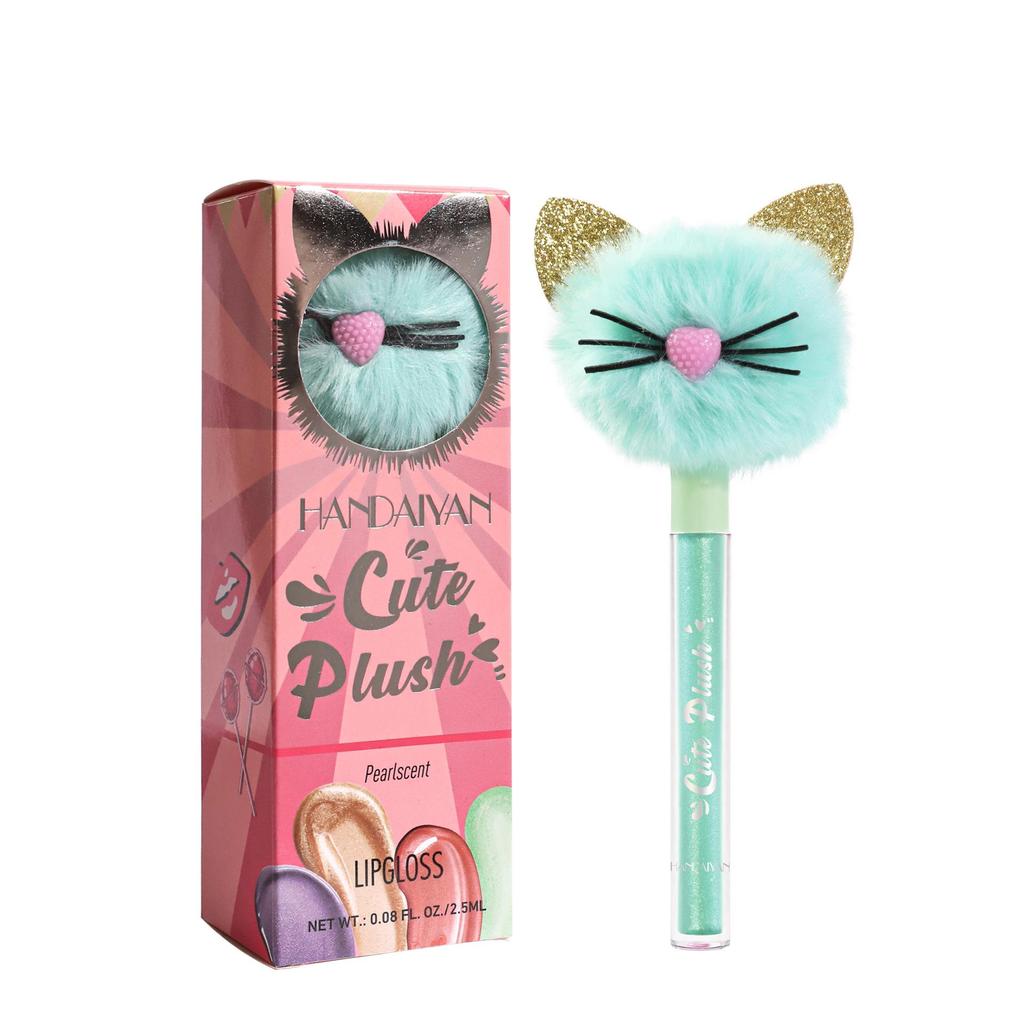 HANDAIYAN 5 Farben Lipgloss, langlebig, süß, glitzernd, rot, nackt, Lippenstift, flüssig, wasserfest, spendet Feuchtigkeit, leuchtendes Lipgloss-Make-up