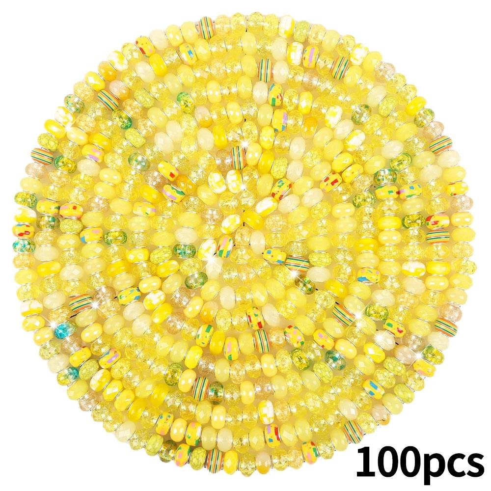 Mărgele cu găuri mari în stil european de rășină 30/50/100, margele distanțiere pentru producția de bijuterii, diverse margele mari europene libere și colorate