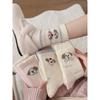 Female Autumn and Winter Thickened Warm Cartoon Cute Tube Cotton Socks