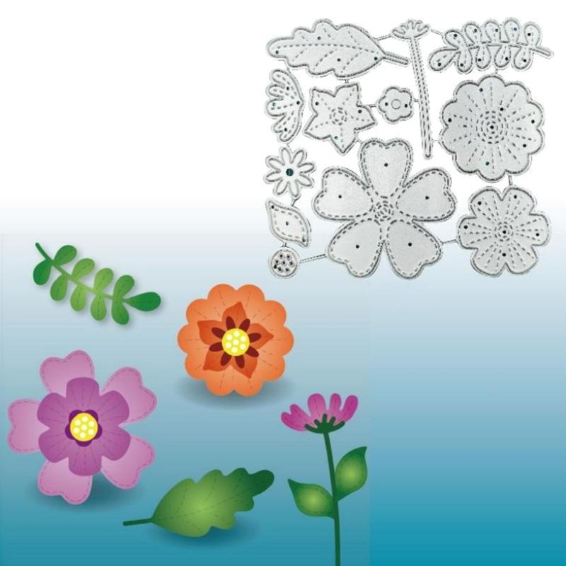 Blumen Blätter Metall Stanzformen Handgemachte Bastelarbeiten DIY Scrapbooking Prägebedarf für Kinder Mädchen Jungen Handgemacht