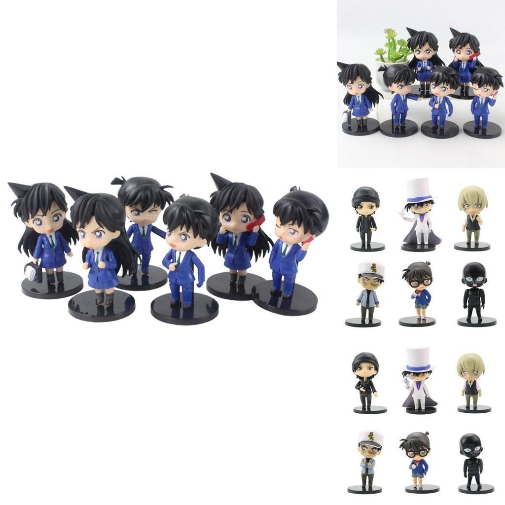 Detective Conan Figures Set Of 6 Pvc Material About 9-12cm Height Perfect For Home Ornaments