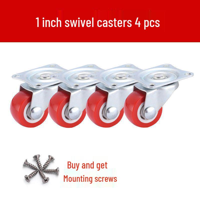 1-3 Inch Silent Swivel Caster Wheels with Brakes for Furniture and Trolleys