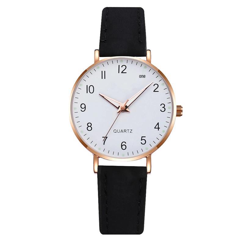 Korean Digital Luminous Quartz Watch Set: Versatile Leather Strap for Women & Students