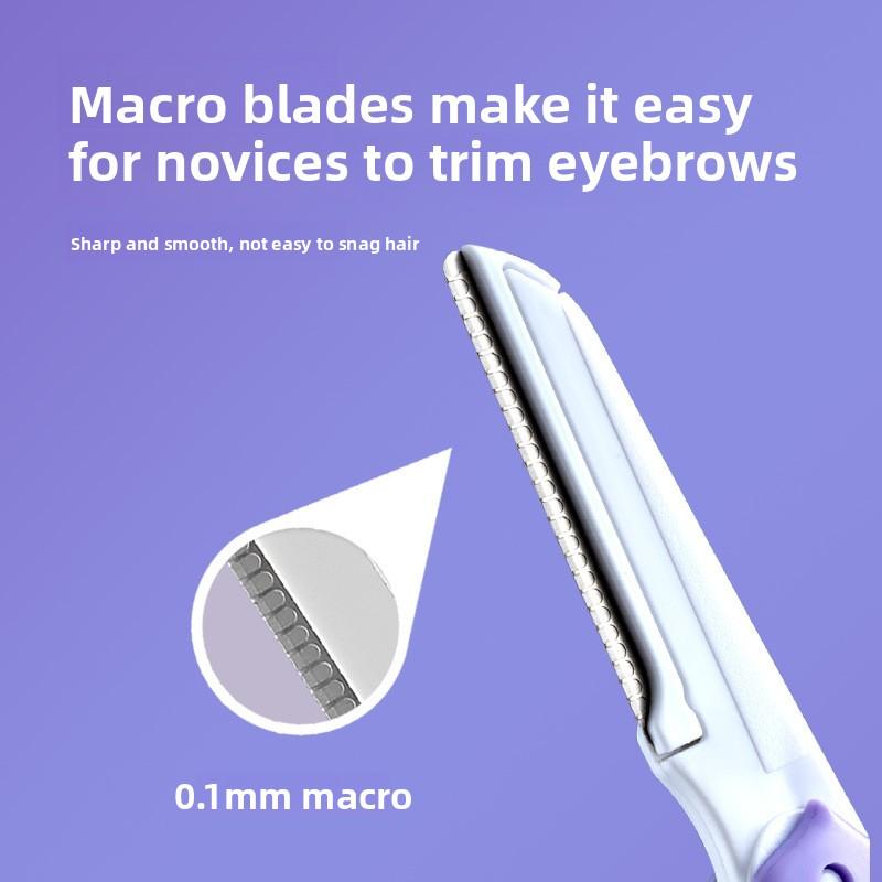 3Pcs Eyebrow Trimmer Set Stainless Steel Beauty Makeup Tool Safety Eyebrow Razors
