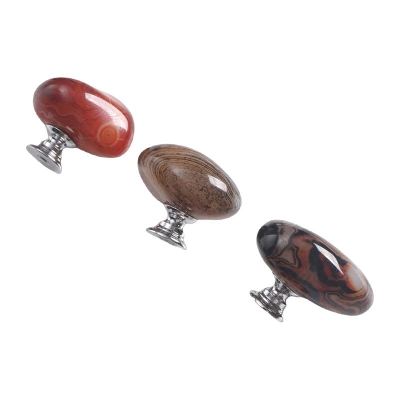 

3Pcs Agate Stone Dressers Knob Kitchen Cabinet Door Handle Wardrobe Pulls Simple Drawer Knob Elegant Furniture Hardware 1
