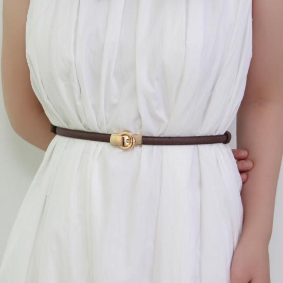 Women Dress Belt Imitation Leather Versatile Solid Color Design Waistband Dresses Shirts Tops Waist Belt Clothing Accessory