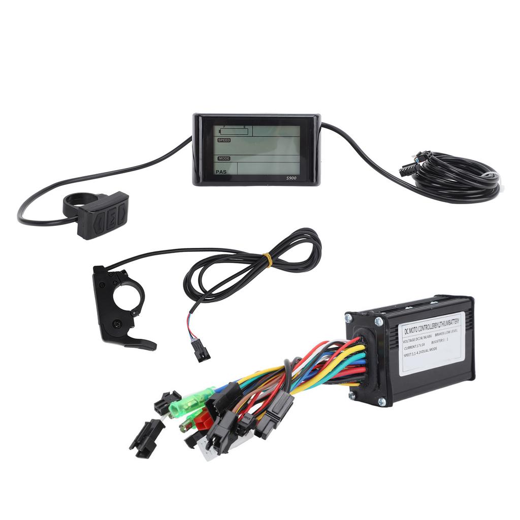 36V 48V Electric Bike Conversion Kit 17A 3 Mode Controller S900 LCD Panel FT 8C Pedal Assist Sensor 109R Thumb Throttle